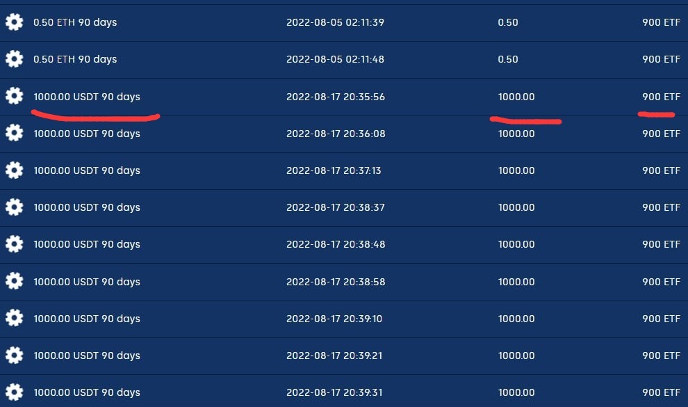 trade mine payout